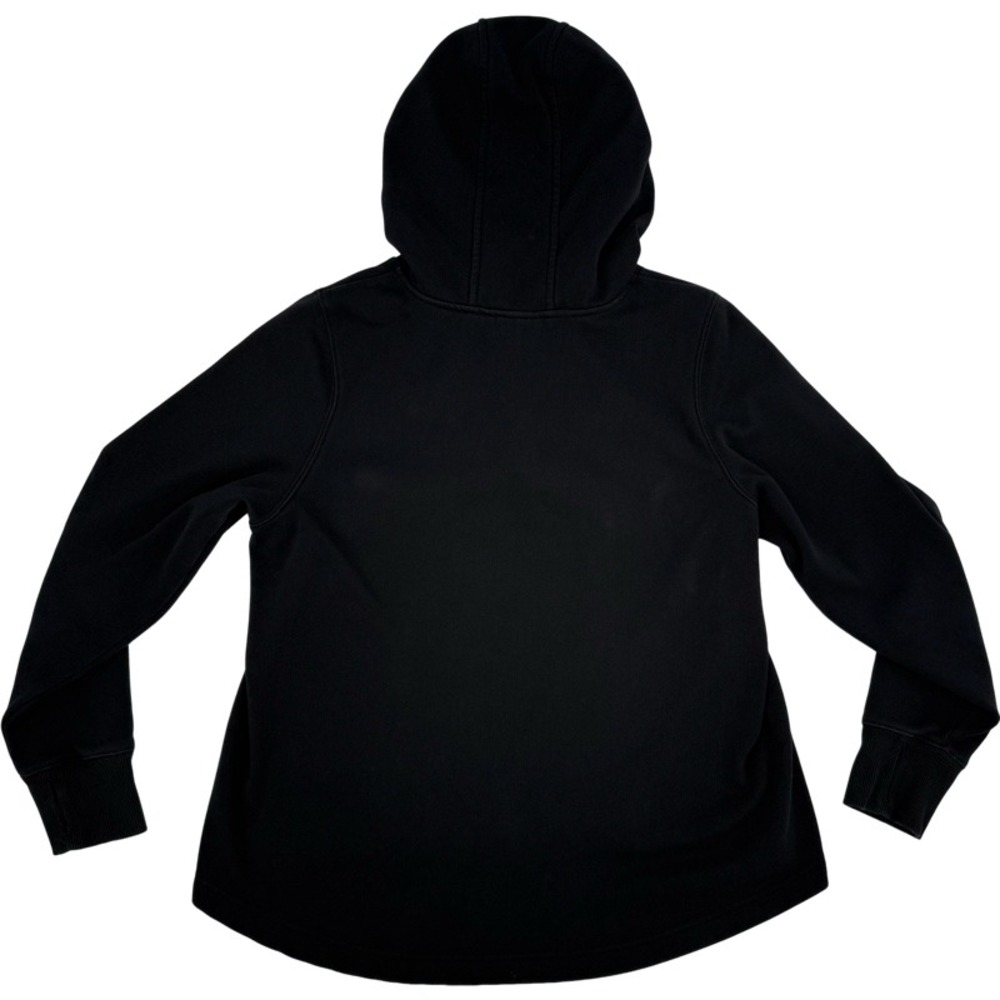 ATHLETA Large Cozy Karma Half Zip Hoodie Black Fleece High-Low Sporty Cozy *FLAW - Picture 11 of 13